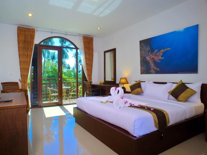 Double Deluxe - balcony and partial sea view - Free WiFi access